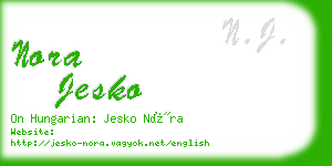 nora jesko business card